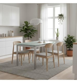 Baud Ausziehbarer Esstisch 130/200x80 cm - Weiss