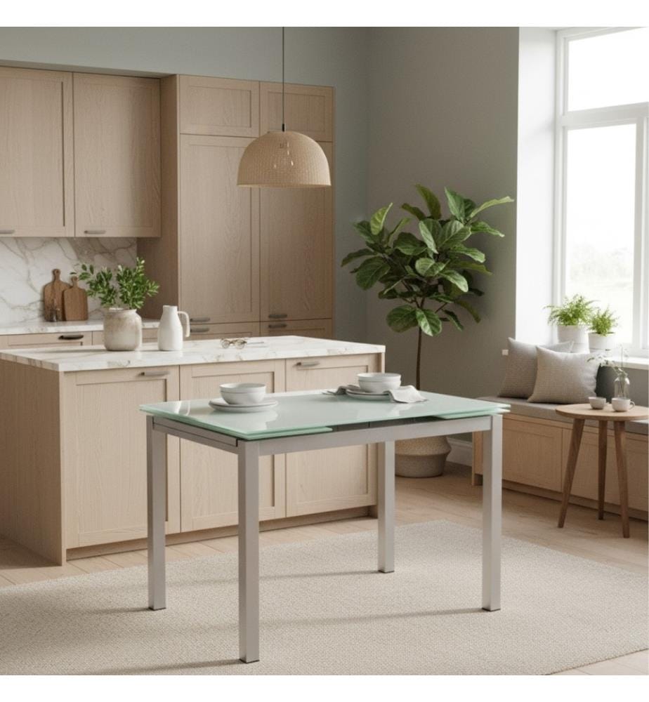Baud Ausziehbarer Esstisch 130/200x80 cm - Weiss