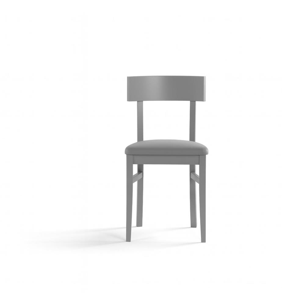 2er-Set Monaco Lackierte Holzstühle 44x45x82 cm - Grau und Schwarz