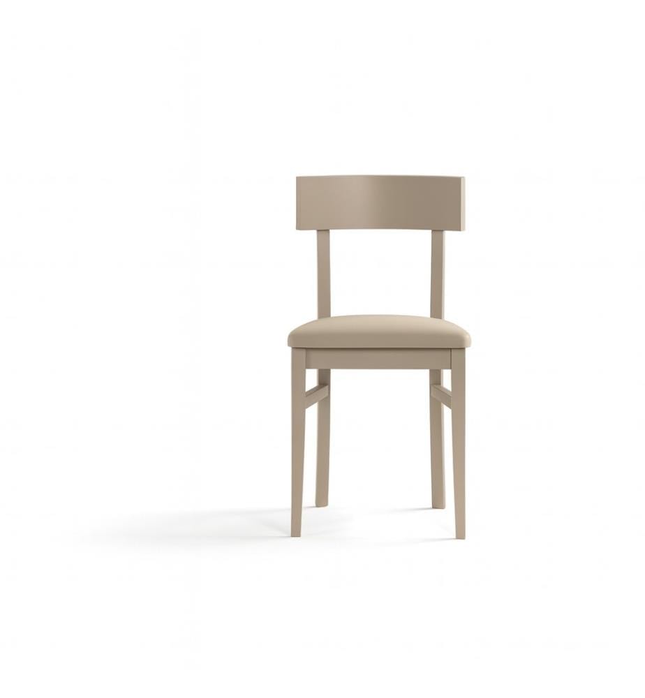 2er Set Monaco Lackierte Holzstühle 44x45x82 cm - Taupe