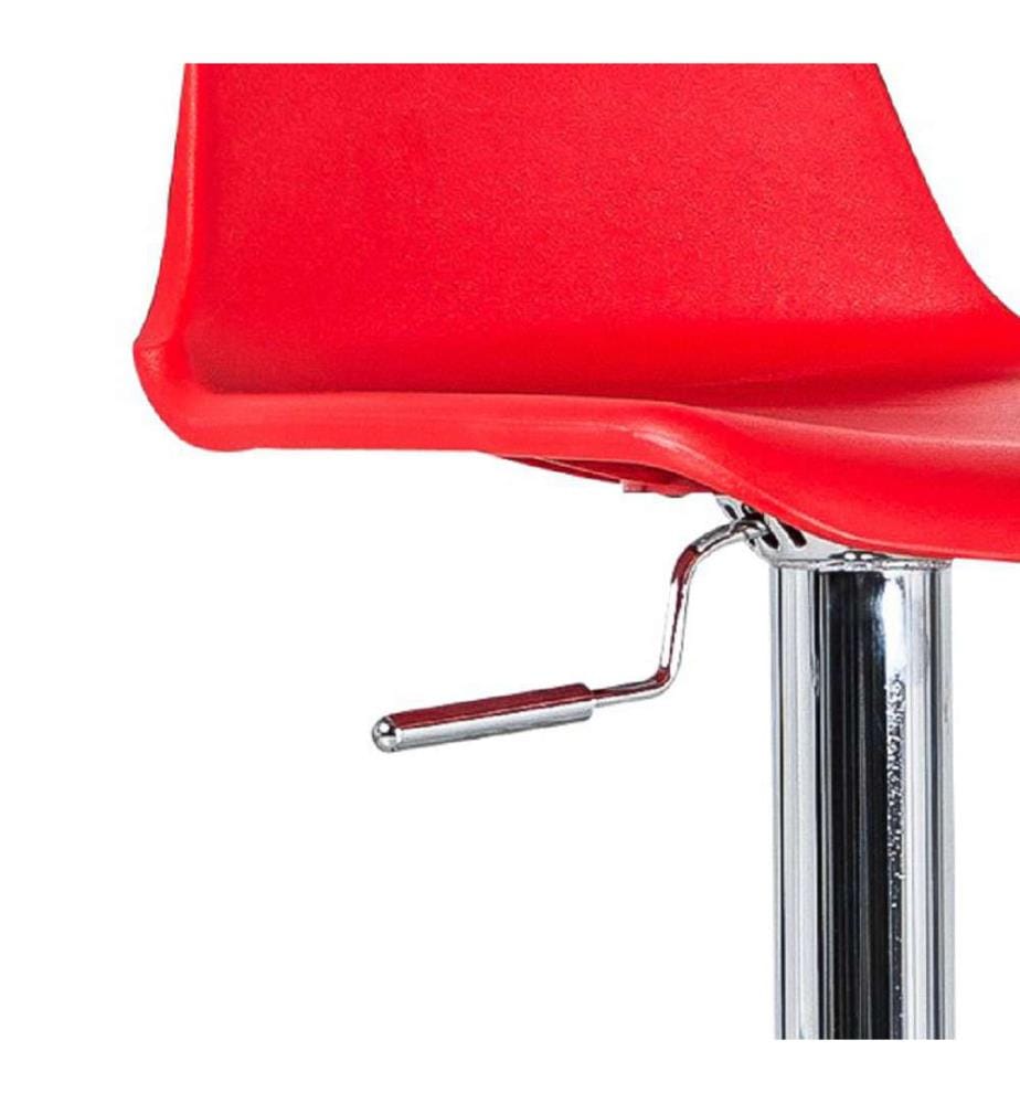 Fred Hocker aus Polypropylen 41x39x72/94 cm - Rot und Grau