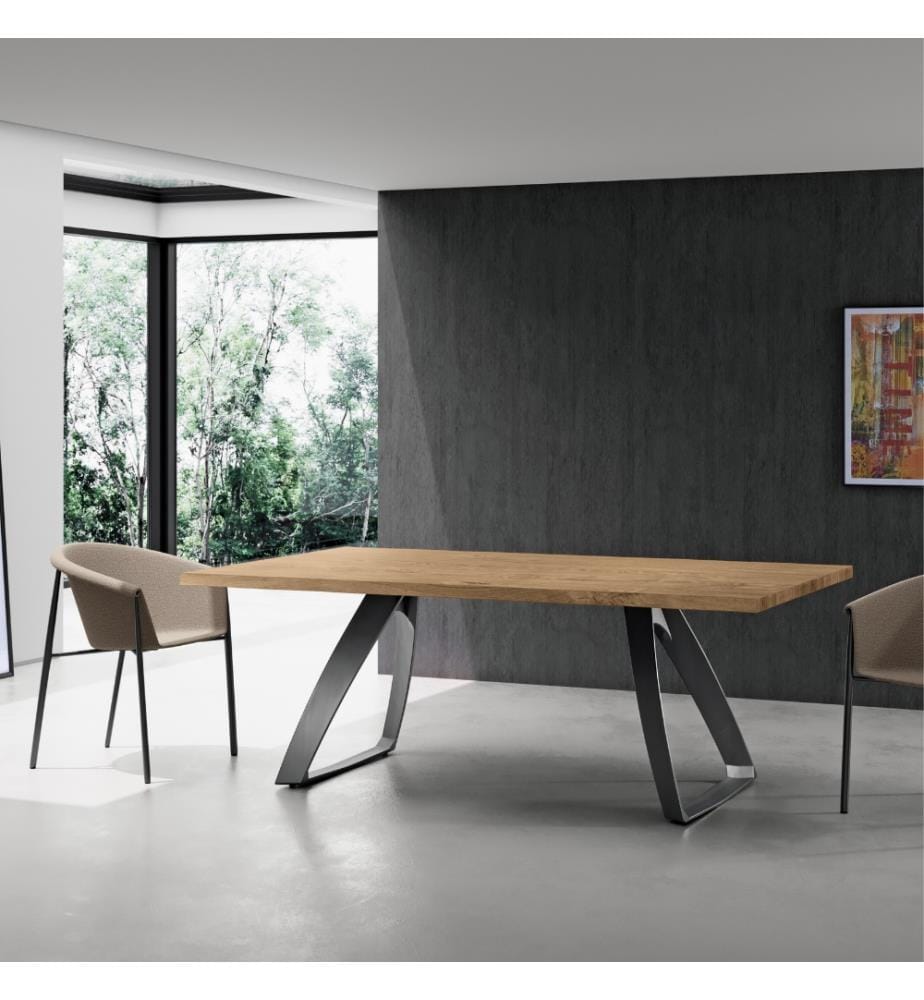 Bridge Extendable Table 200/300x100 cm - Brown and Black