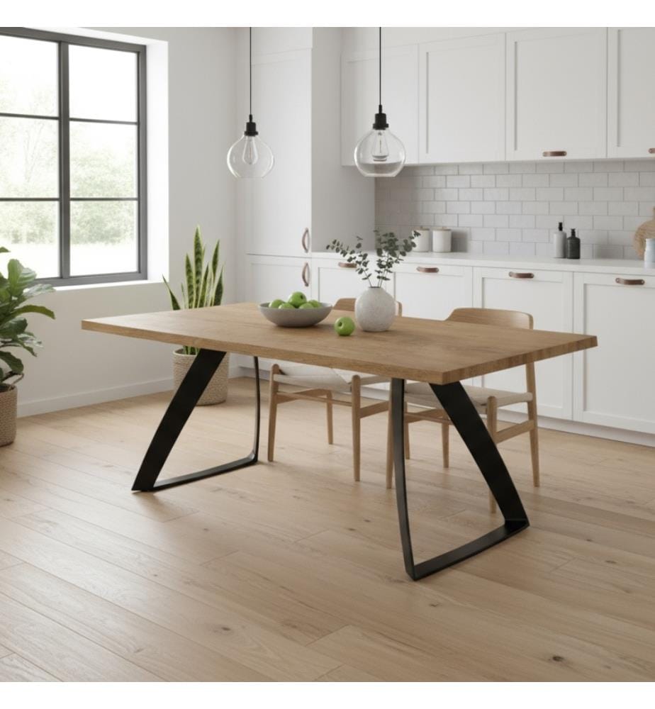 Bridge Extendable Table 200/300x100 cm - Brown and Black