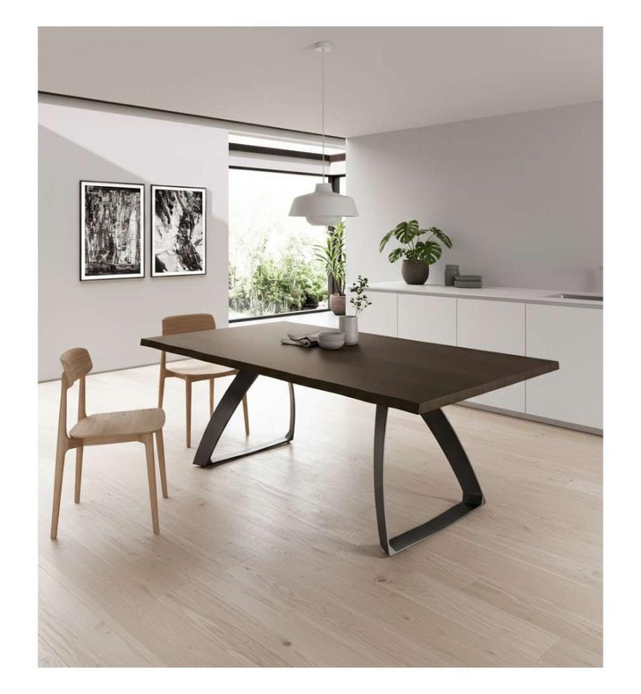 Bridge Extendable Table 200/300x100 cm - Brown and Black