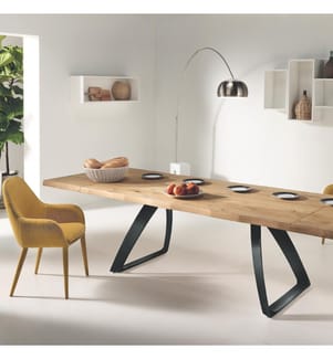Bridge Ausziehbarer Tisch 160/240x90 cm - Braun und Schwarz
