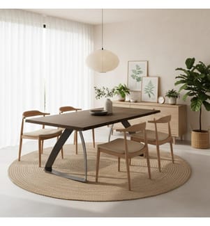 Bridge Ausziehbarer Tisch 160/240x90 cm - Braun und Schwarz