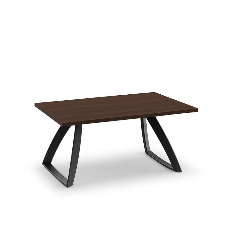 Bridge Fixtisch 200x100 cm - Eiche heiss gebrannt Schwarz