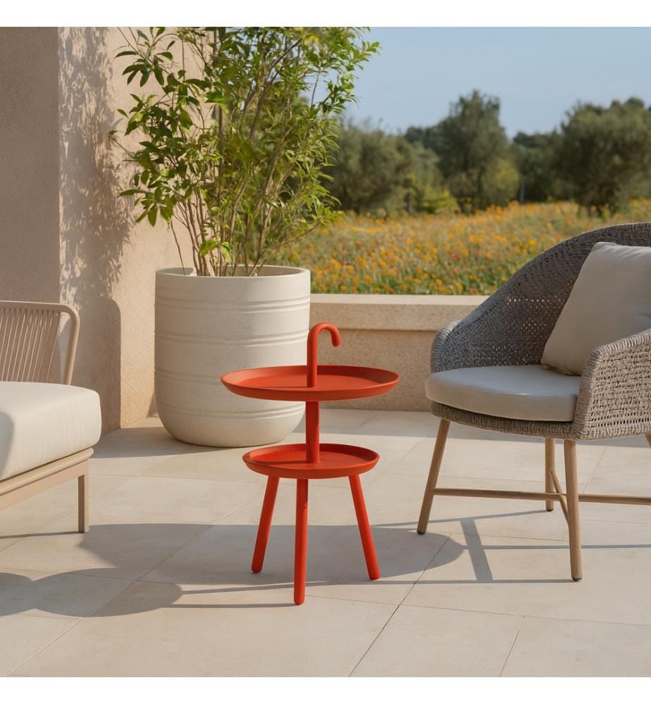 Sunny Polypropylene Outdoor Side Table 41x55 cm - Dark Orange