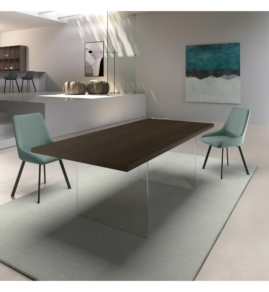 Snooker Festtisch 160x90 cm - Braun und Transparent