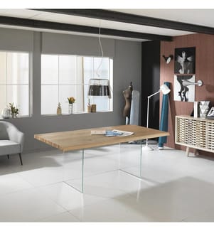 Snooker Festtisch 200x100 cm - Braun und Transparent