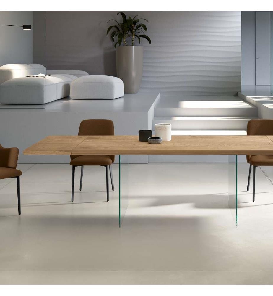 Snooker Extendable Table 160/240x90 cm - Brown and Transparent