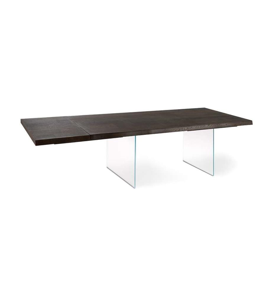 Snooker Extendable Table 160/240x90 cm - Brown and Transparent
