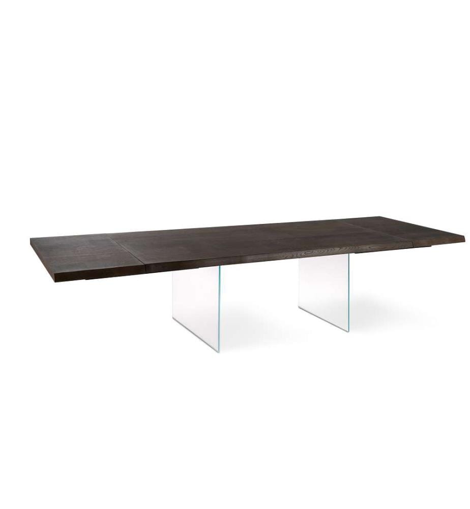 Snooker Extendable Table 160/240x90 cm - Brown and Transparent