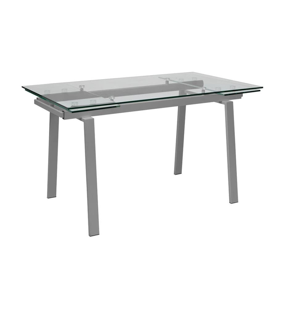 Tommy Extendable Table 140/200x80 cm - Grey and Transparent