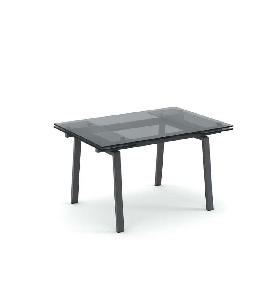 Tommy Extendable Table 140/200x80 cm - Grey and Transparent
