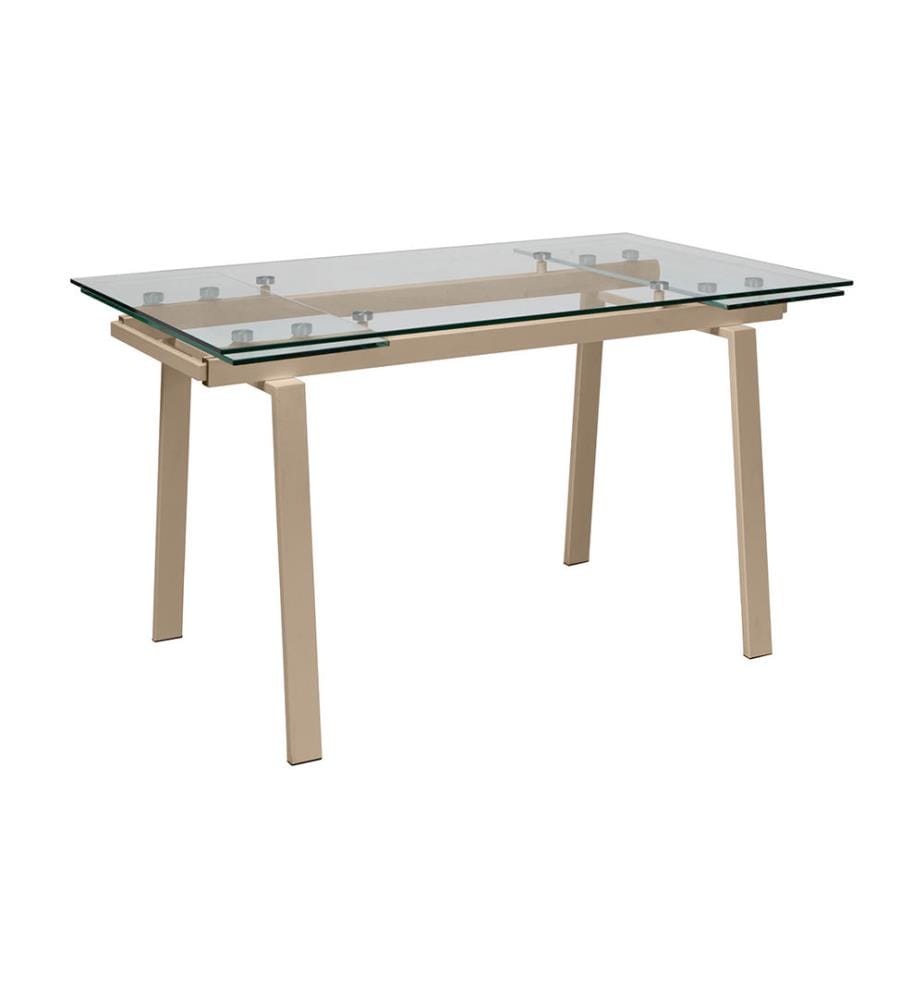 Tommy Ausziehbarer Tisch 140/200x80 cm - Grau und Transparent