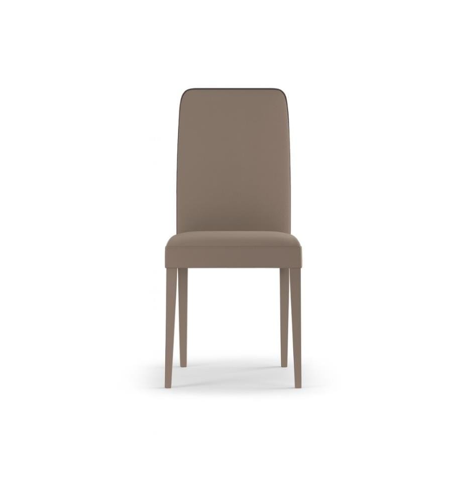 2er-Set Anita Kunstlederstühle 46x59x99 cm - Beige und Braun