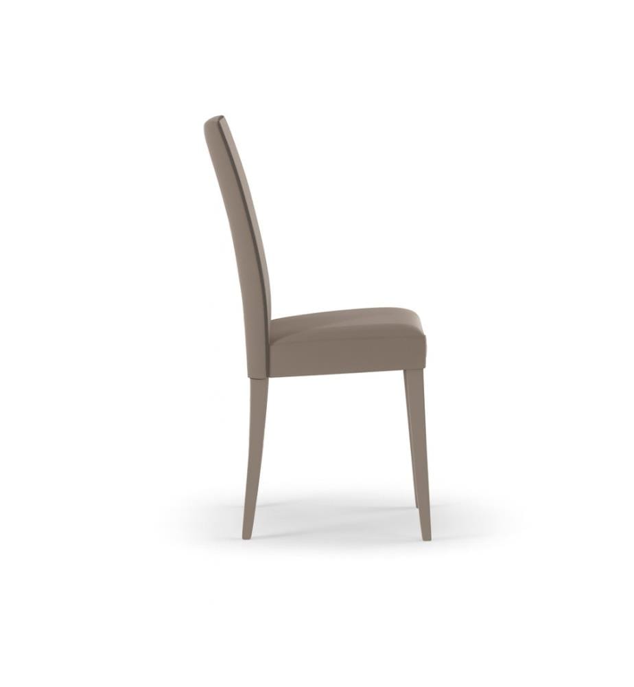 2er-Set Anita Kunstlederstühle 46x59x99 cm - Beige und Braun