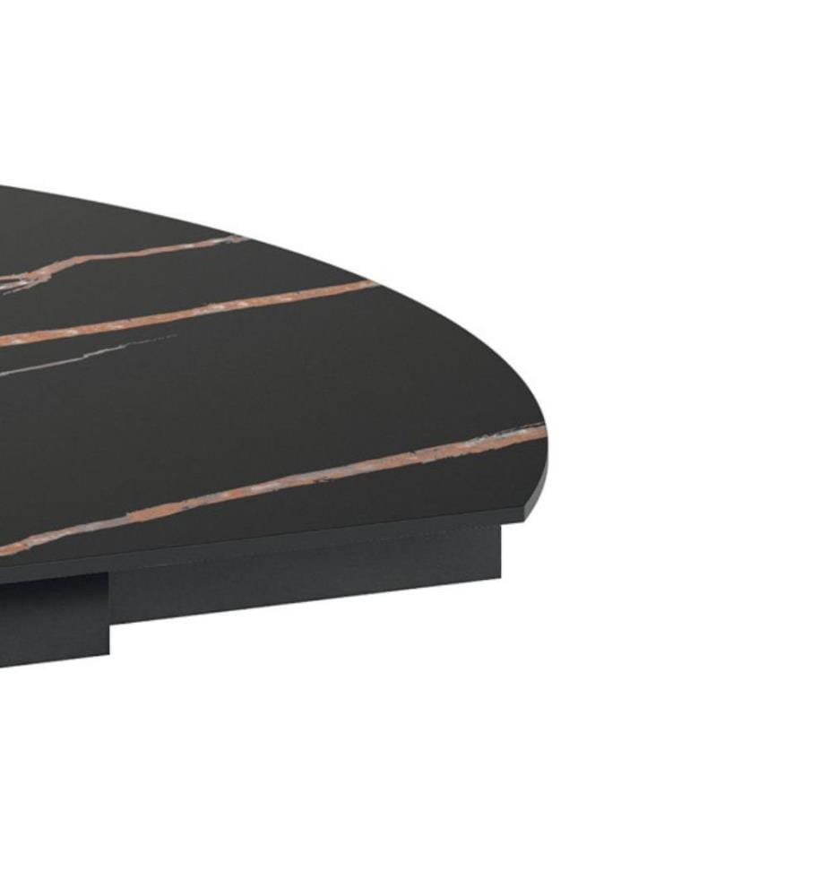 Ausziehbarer Rolltisch 120x80/120 cm - Schwarz