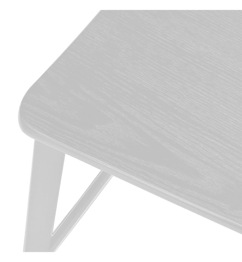 2er-Set Woody Lackierte Holzhocker 51x51x97 cm - Weiss