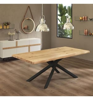Spike Festtisch 200x100 cm - Braun und Schwarz