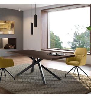 Spike Festtisch 200x100 cm - Braun und Schwarz
