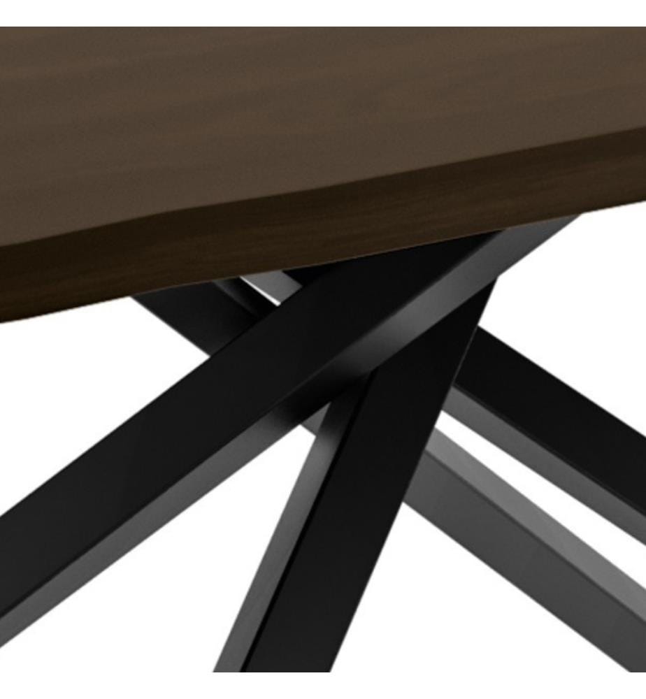 Spike Festtisch 200x100 cm - Braun und Schwarz