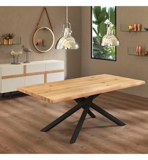 Spike Festtisch 160x90 cm - Braun und Schwarz