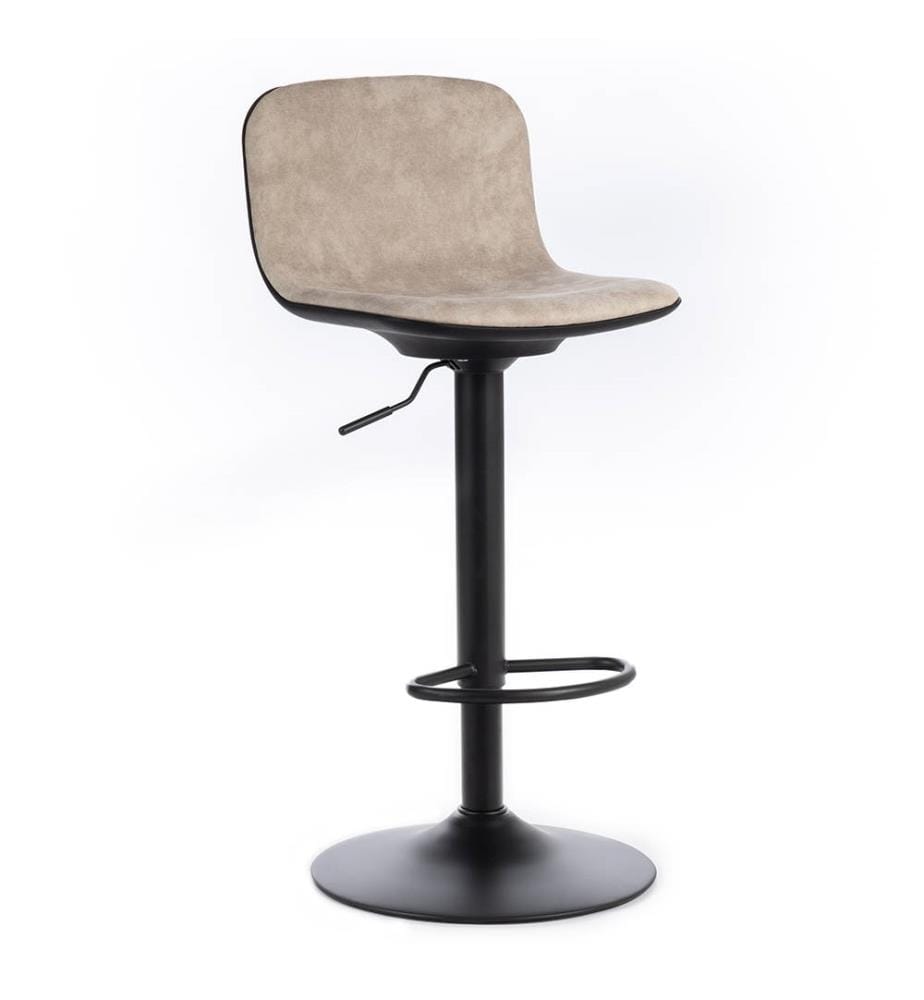 2er-Set Teo Mikrofaser-Hocker 39x45x86/102 cm - Dunkelgrau und Schwarz