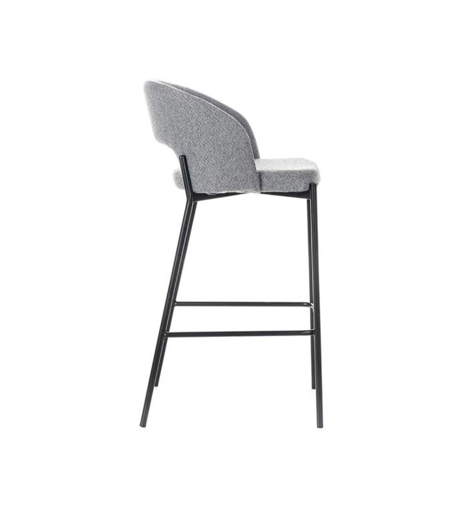 2er-Set Greta Stoffhocker 52x50x89 cm - Hellgrau und Schwarz