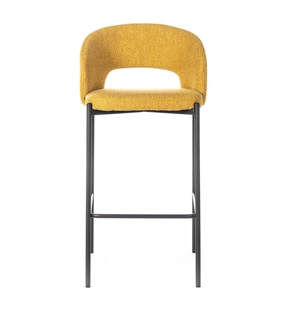 2er-Set Greta Stoffhocker 52x50x89 cm - Gelb und Anthrazit