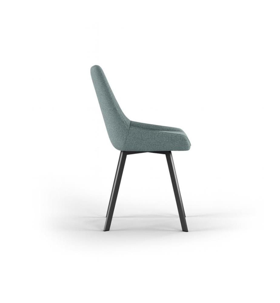 Lot de 4 chaises en tissu Fox 60x48x87 cm - Aquamarine