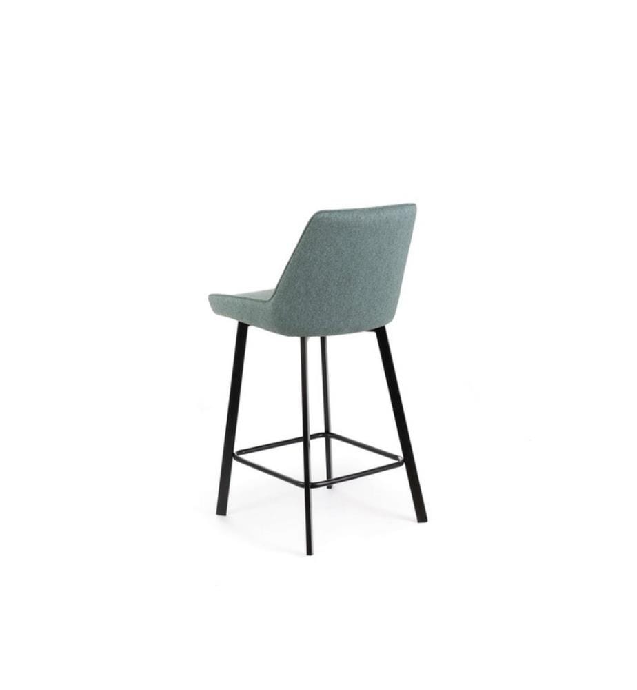 2er-Set Fox Stoffhocker 44x50x94 cm - Aquamarin und Schwarz