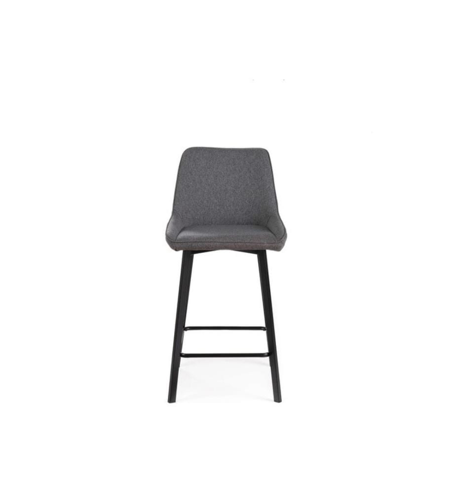 2er-Set Fuchs-Stoffhocker 44x50x94 cm - Dunkelgrau und Schwarz