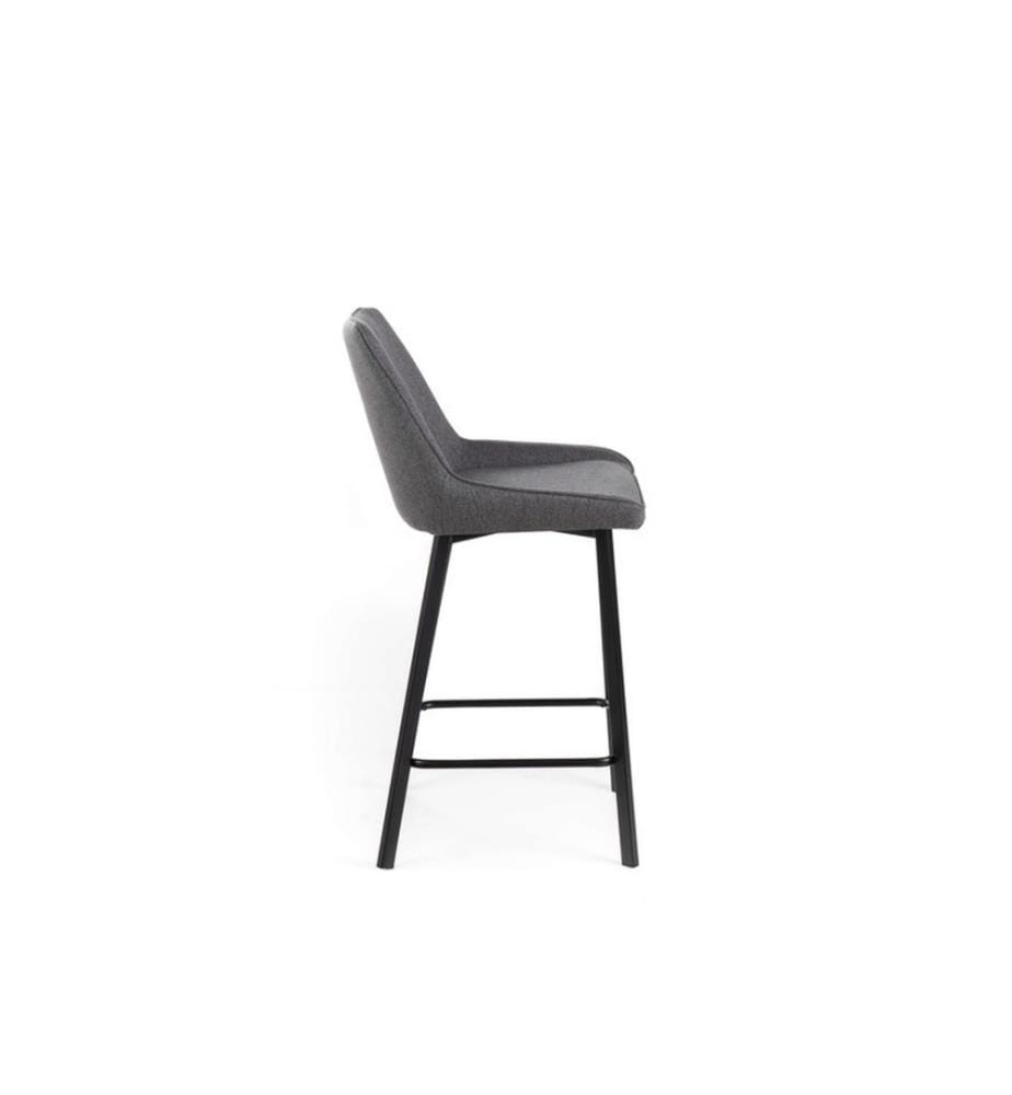 2er-Set Fuchs-Stoffhocker 44x50x94 cm - Dunkelgrau und Schwarz