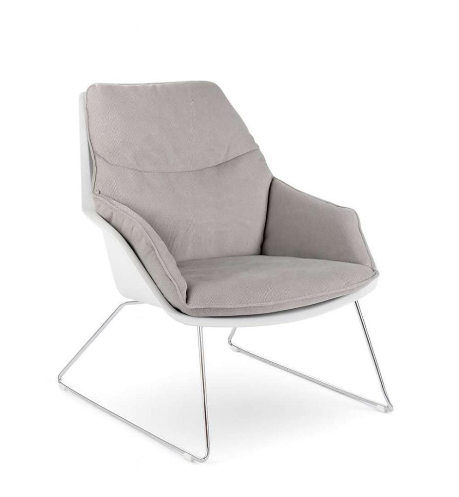 Grace 2er-Set Sessel aus Polypropylen 74x85x86 cm - Hellgrau