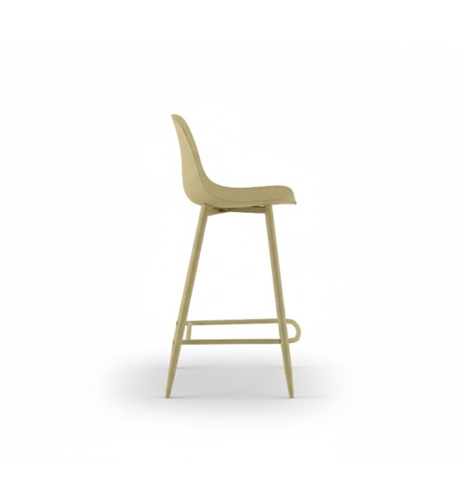 4er-Set Frida Hocker aus Polypropylen 47x47x92 cm - Gelb