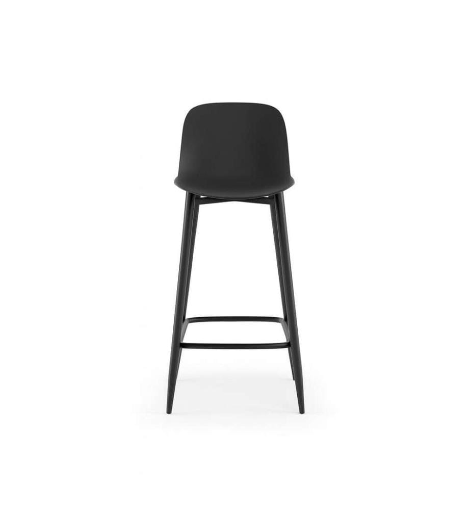 4er-Set Frida Hocker aus Polypropylen 47x47x92 cm - Schwarz
