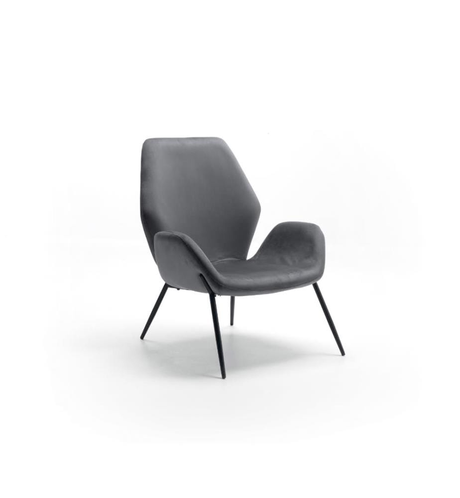 Brandy Samt Sessel 47x47x91 cm - Karamell und Schwarz