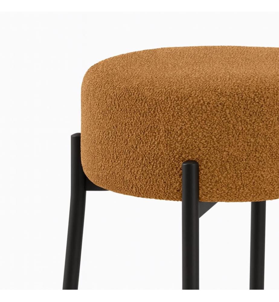 2er-Set Syd Stoffhocker 41x41x67 cm - Ocker und Schwarz