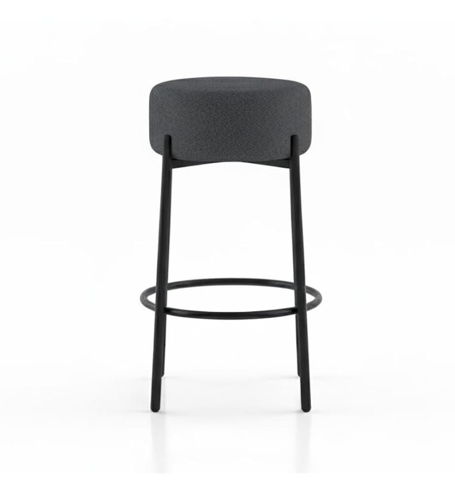 2er-Set Syd Stoffhocker 41x41x67 cm - Dunkelgrau und Schwarz