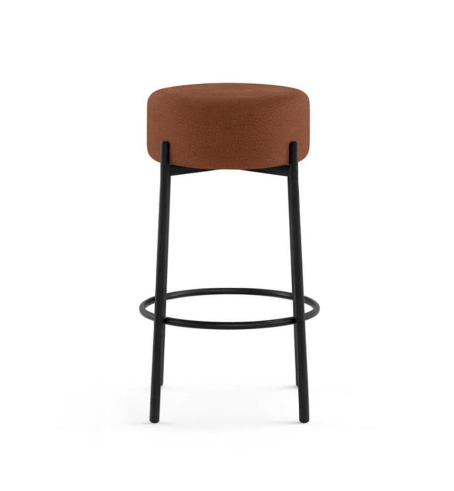 2er-Set Syd Stoffhocker 41x41x67 cm - Rost und Schwarz