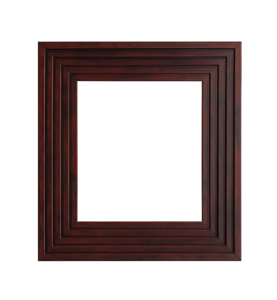 Specchio Holzspiegel 100x100x13 cm - Dunkelbraun