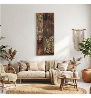 Quadro Öl auf Holz 50x120 cm - Multicolor