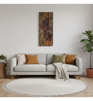 Quadro Öl auf Holz 50x120 cm - Multicolor