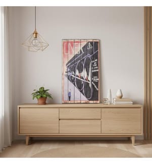 Posterdruck auf Holz 60x100 cm - Multicolor