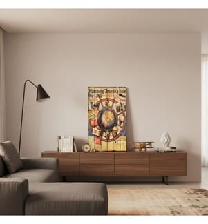 Posterdruck auf Holz 60x100 cm - Multicolor