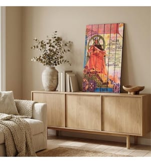 Posterdruck auf Holz 60x100 cm - Multicolor