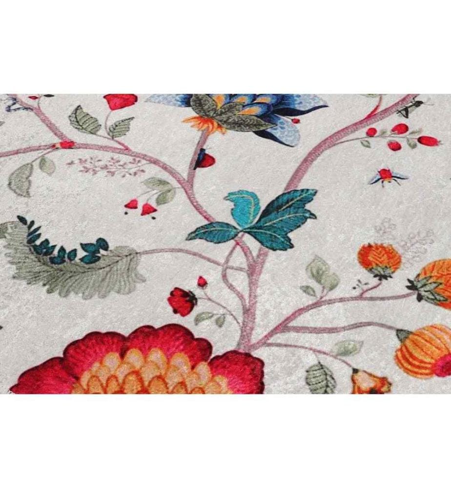 Teppich, 100 cm, mehrfarbig, 50 % Samt / 50 % Polyester, 4 mm Florhöhe