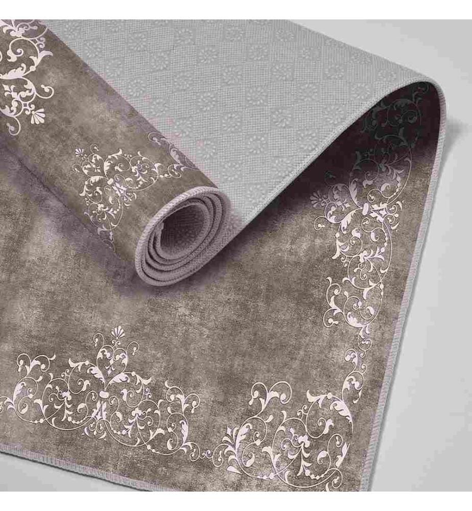 Set tappeti da bagno, 2 pezzi, beige, bianco, poliestere, 850 gr/m²